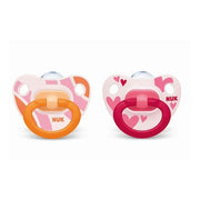 NUK Sucette Silicone Classic Rose 6/18 Mois