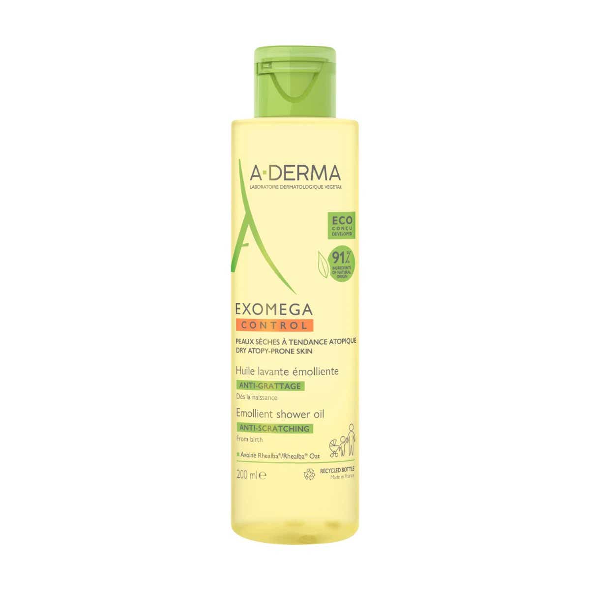 A-Derma Exomega Control Huile Lavante Émolliente Anti-Grattage 200ml