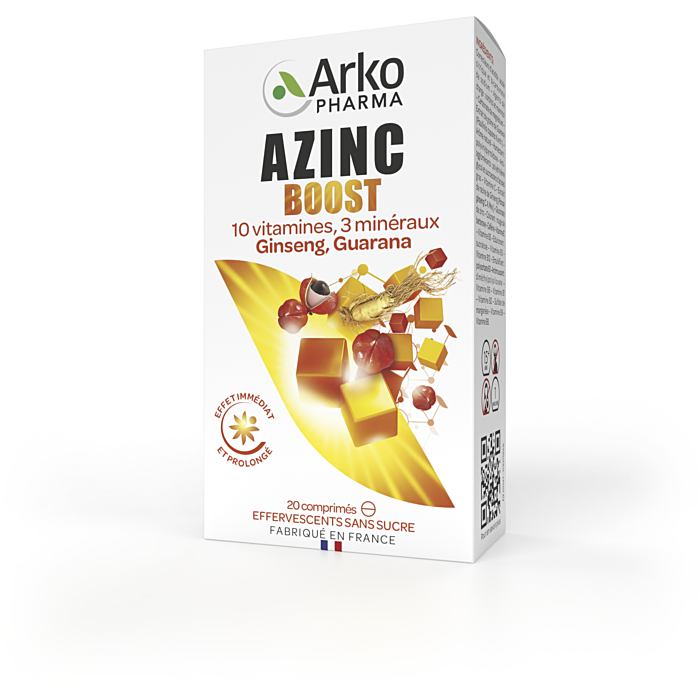 Arkopharma Azinc Boost – 20 comprimés effervescents – photo produit