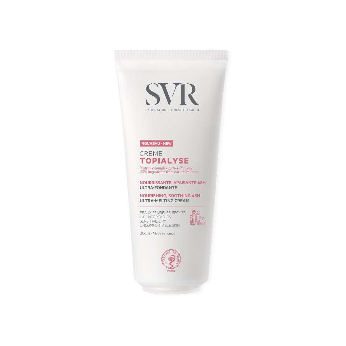SVR Topialyse Crème Nourrissante Apaisante 48h 200ml