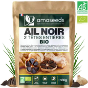 Amoseeds Ail Noir Bio 2 Têtes Entières