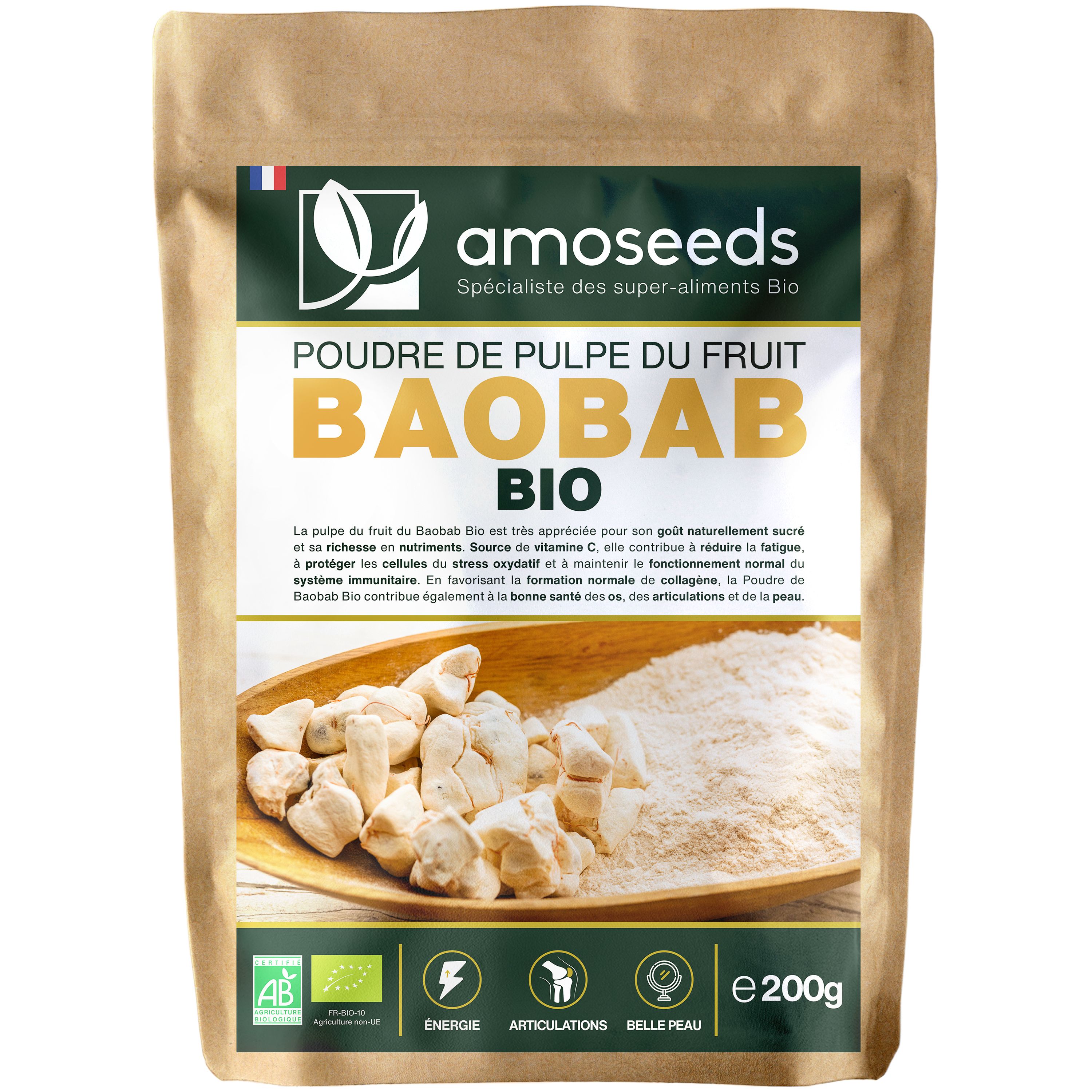 Amoseeds Poudre de Baobab Bio 200g
