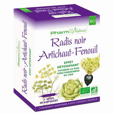 Pharm & Nature Radis Noir Artichaut Fenouil Bio 10 Ampoules