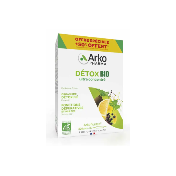 Arkopharma Arkofluides Détox Bio x20 Ampoules
