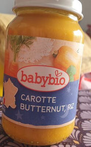 BabyBio Bonne Nuit Carotte Potimarron Riz Bio dès 6 Mois 2x200g
