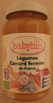 BabyBio Légumes & Canard Fermier de France Bio 2x200g