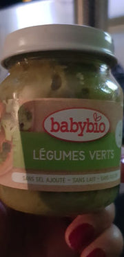 BabyBio Légumes Verts Bio dès 4 Mois 2x130g