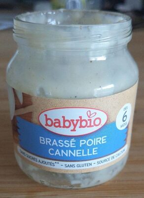 BabyBio Brassé Poire & Cannelle Bio dès 6 Mois 130g