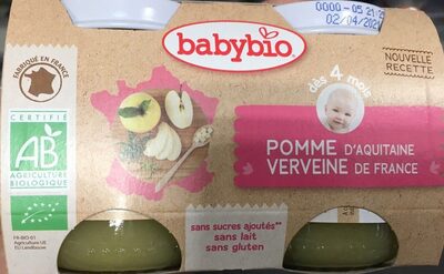 BabyBio Compote de Pomme Bio dès 4 Mois 130g