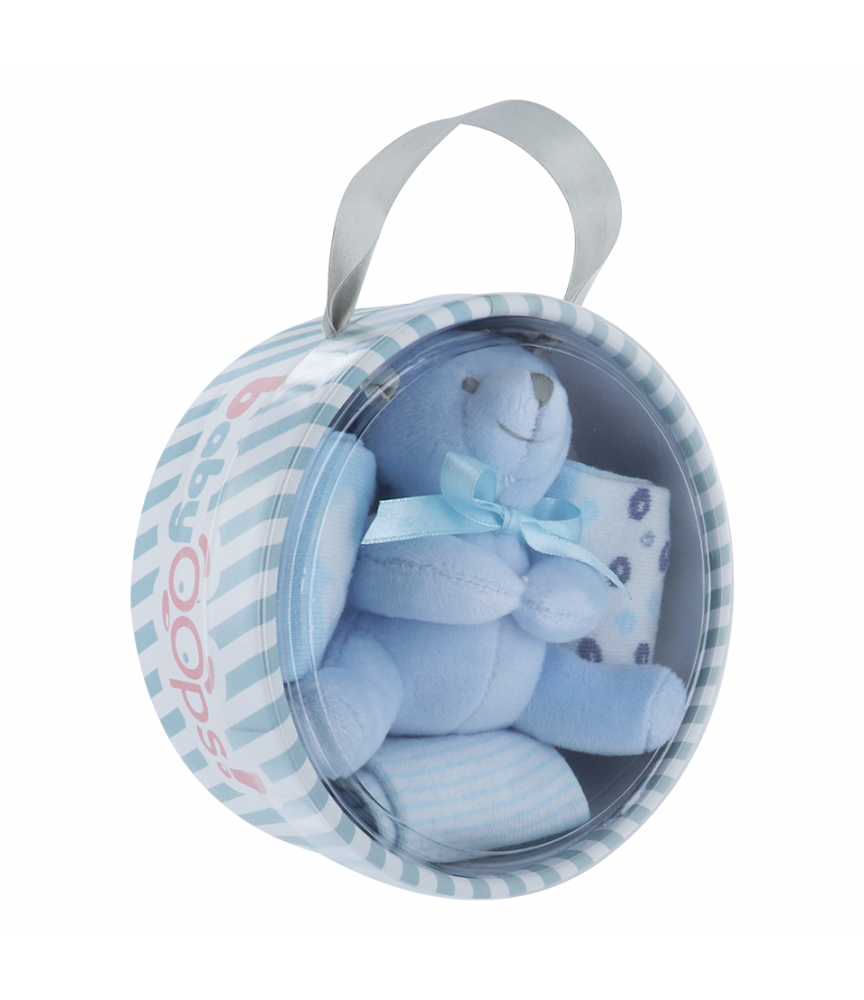 BabyOops Kit 3 Paires Chaussettes Ourson Bleu