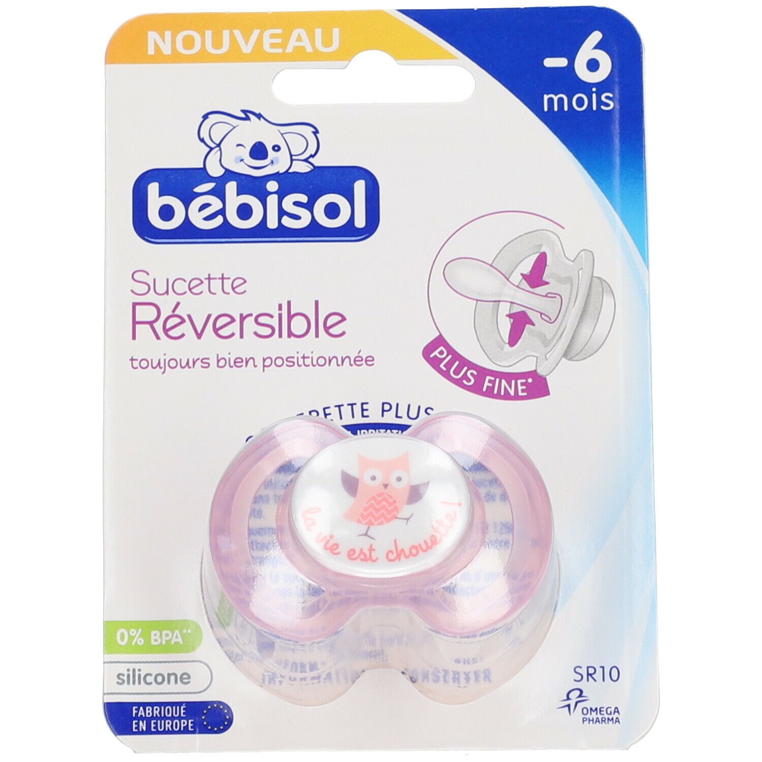 Bebisol Slim Sucette Physiologique Silicone Rose