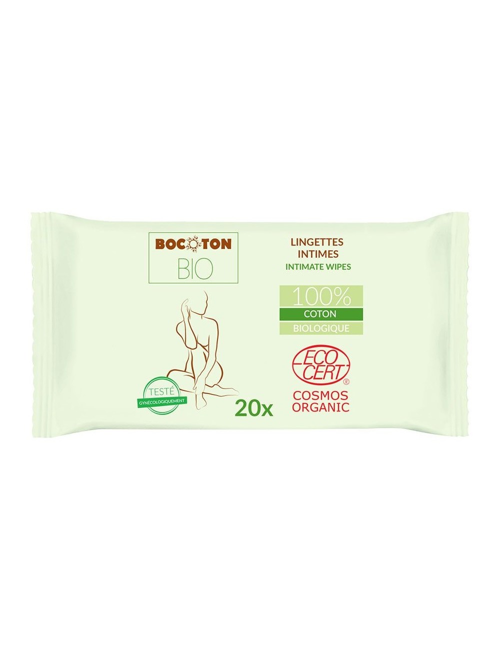 Bocoton Bio Lingettes Toilette Intime Bio - 20 lingettes