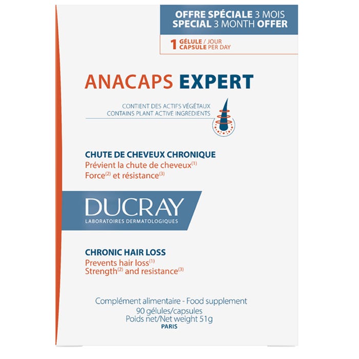 Ducray Anacaps Expert Cure 3 Mois Gélules B/90