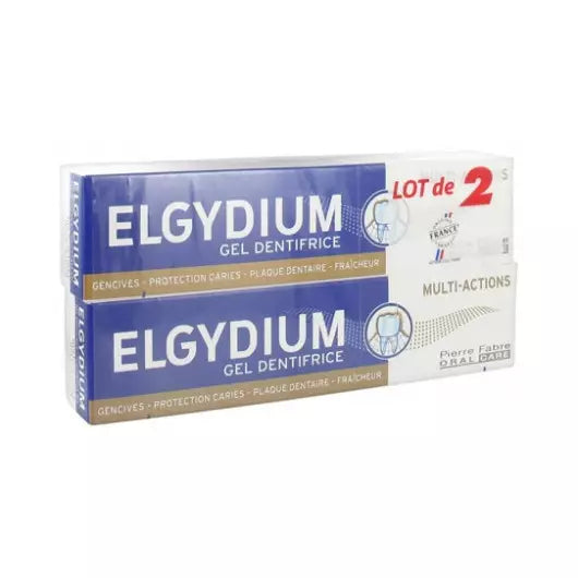 Elgydium Multi-Actions Gel Dentifrice 75ml x2
