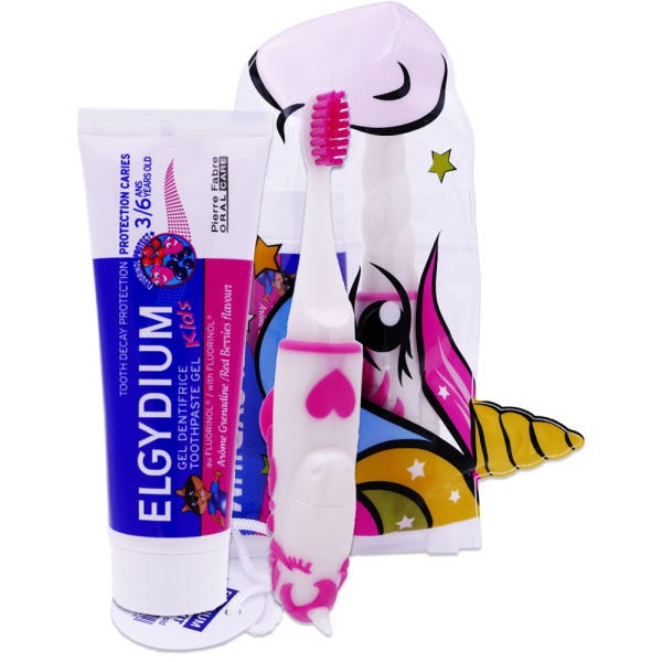 Elgydium Trousse Voyage Kids Licorne avec Dentifrice
