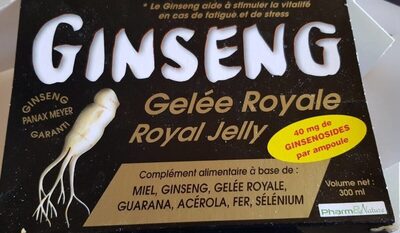 Pharm & Nature Ginseng Gelée Royale Noir 30 Ampoules