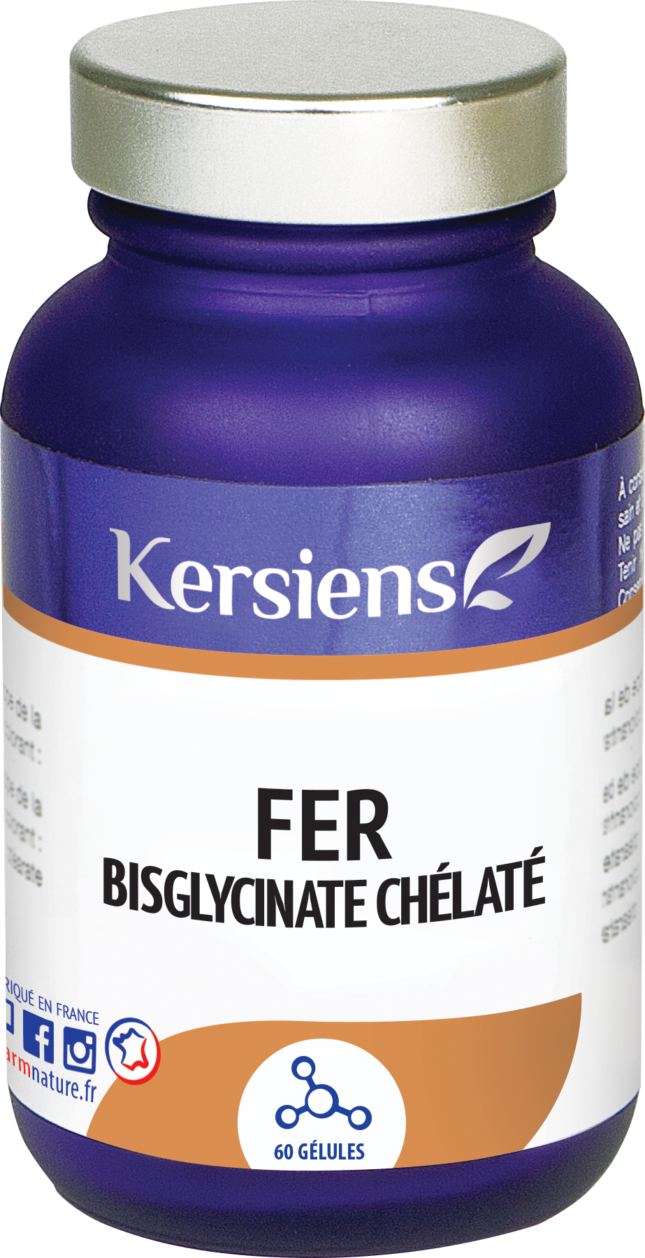 Kersiens Fer Bisglycinate Chélaté 60 Gélules