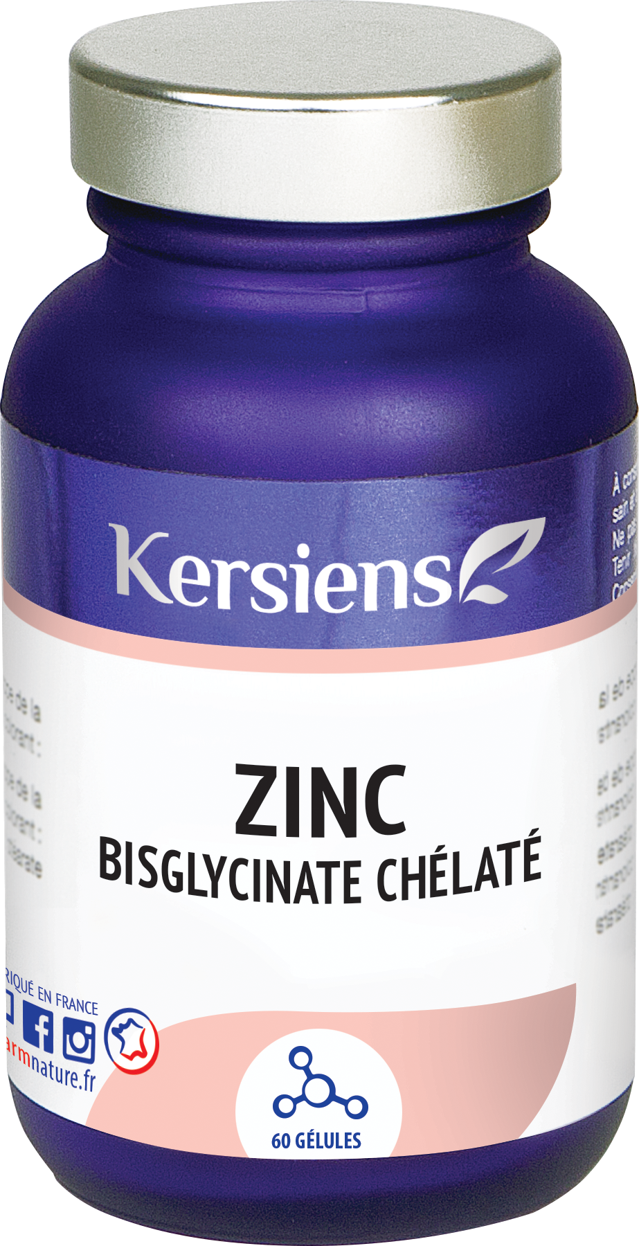 Kersiens Zinc Bisglycinate Chélaté 60 Gélules