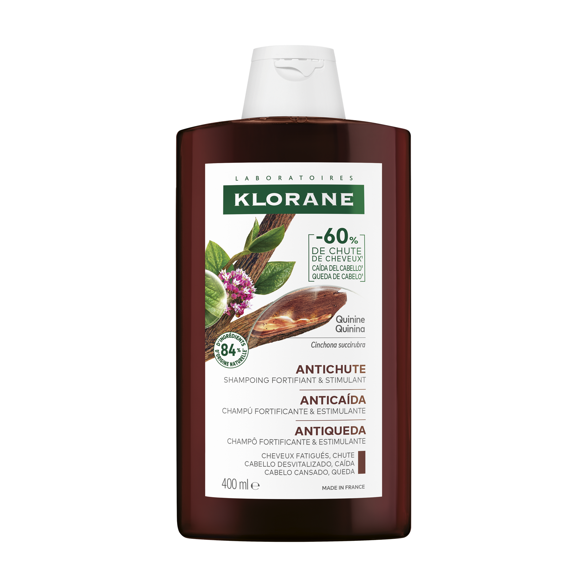 Klorane Shampooing à la Quinine et Edelweiss Bio 400ml