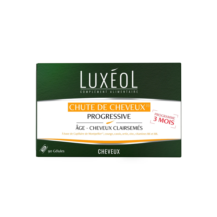 Luxeol Chute de Cheveux Progressive 3 mois 90 Gélules