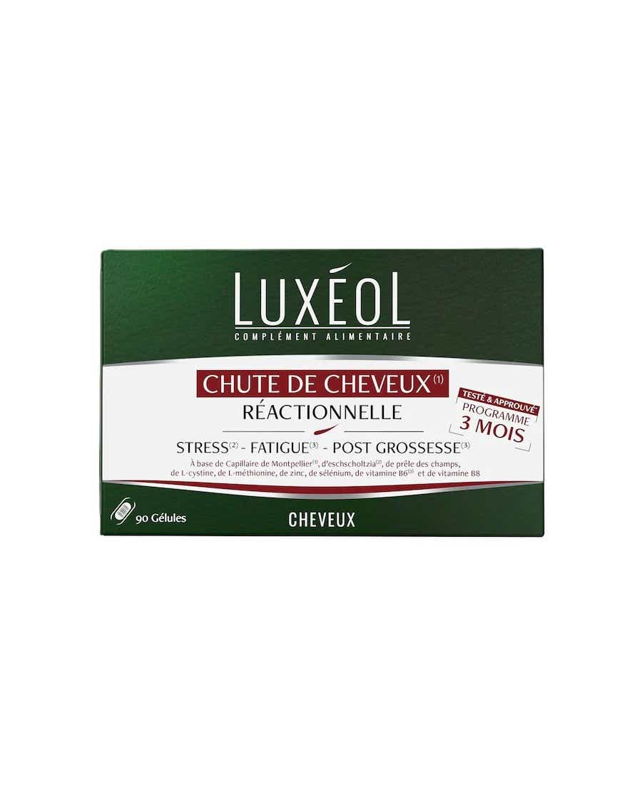 Luxeol Chute de Cheveux Réactionnelle 90 Gélules