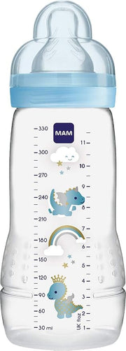 MAM Biberon 6 Mois Débit 4 Shark Bleu 330ml