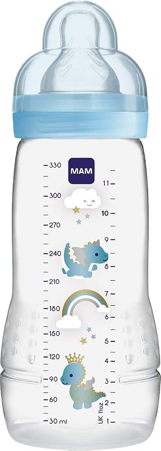 MAM Biberon 6 Mois Débit 4 Shark Bleu 330ml