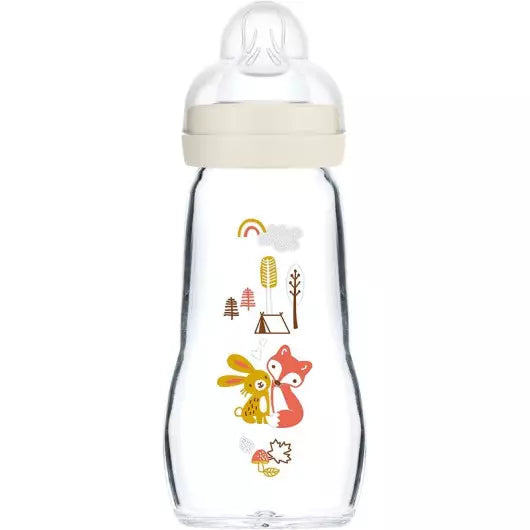 MAM Biberon Verre 2 Mois Débit 2 Gris 260ml