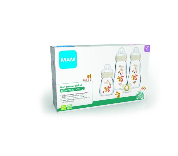 MAM Coffret Biberon Verre Décor Hérisson