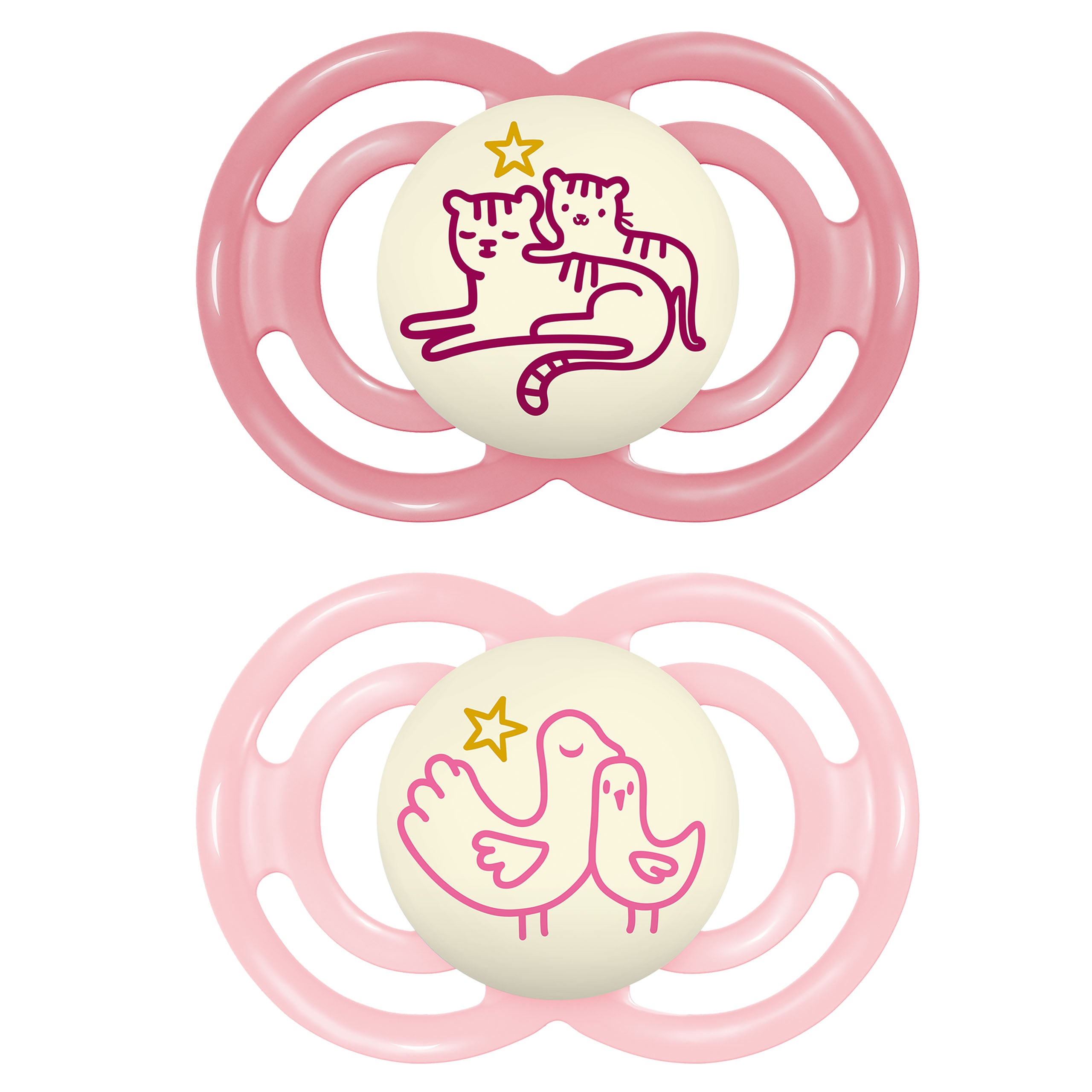 MAM Perfect Sucette Anatomique Silicone 6 Mois Nuit x2