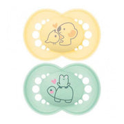 MAM Origin Sucette Silicone 18 Mois Naturel x2