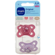 MAM Origin Sucette Silicone 2-6 Mois Naturel x2