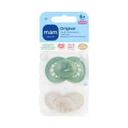MAM Origin Sucette Silicone 6 Mois Naturel x2