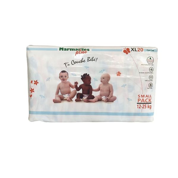 Couches Marmailles Taille XL 12-25kg Paquet de 20