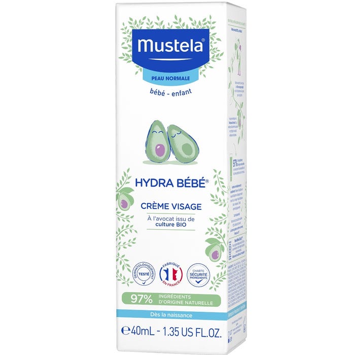 Mustela Hydra Bébé Crème Visage à l'Avocat Bio 40ml