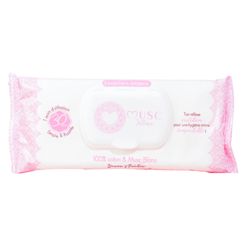 Musc Intime Lingette Intime Coton Musc Blanc x30