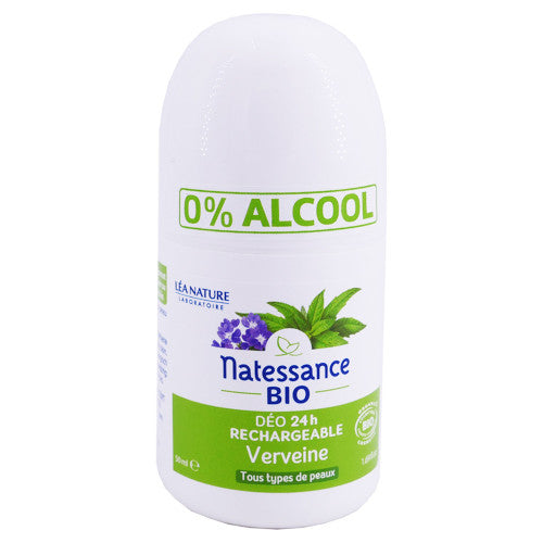 Natessance Déodorant Bio 24h Rechargeable Verveine Bille 50ml