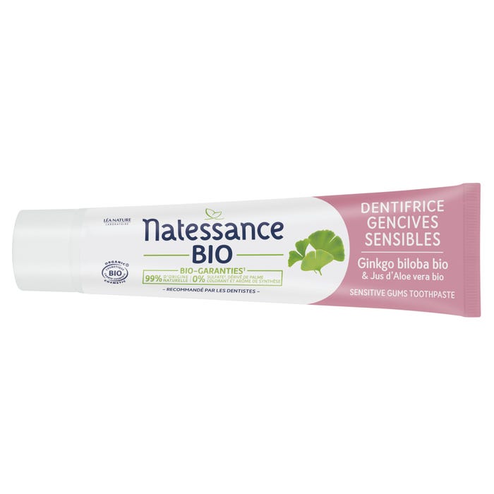 Natessance Dentifrice Bio Gencives Sensibles Ginkgo Biloba 75ml