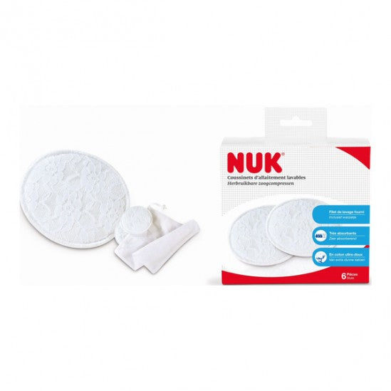 NUK Coussinets d'Allaitement Lavables (lot de 6)