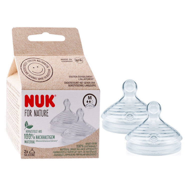 NUK For Nature Tétine Silicone Taille M (lot de 2)