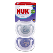 NUK Starlight Sucette Silicone 18-36 mois Garçon (lot de 2)