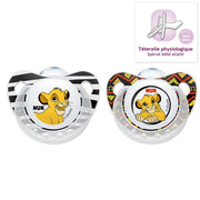 NUK Sucette Silicone Taille M Le Roi Lion (lot de 2)