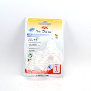 NUK Tétine First Choice+ 0/6M Perçage M Silicone x2