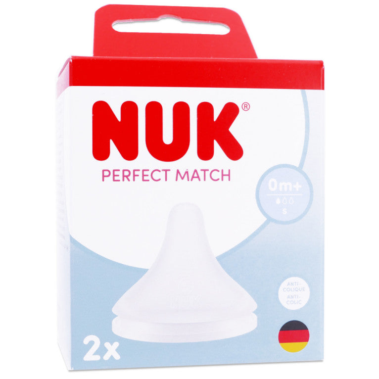 NUK First Choice+ Tétine Silicone Taille S 0 mois+ (lot de 2)