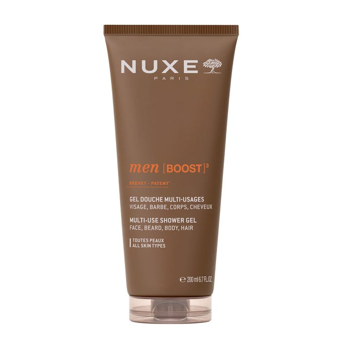 NUXE Men Boost 3 Gel Douche Multifonctions Visage Barbe Corps Cheveux 200ml