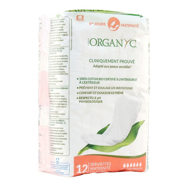 Organyc Serviettes de Maternité Premier Jour