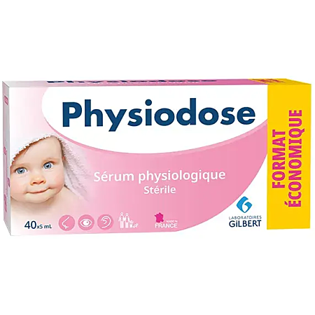 Gilbert Physiodose Sérum Physiologique 5ml Boîte de 40 Unidoses