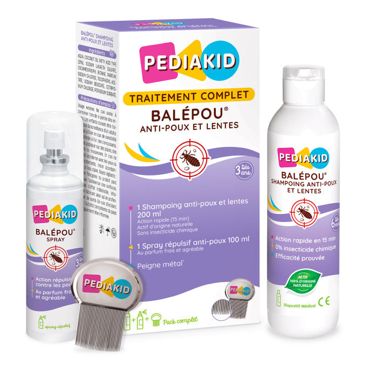 Pediakid Balépou Traitement Complet Anti-Poux et Lentes – photo produit