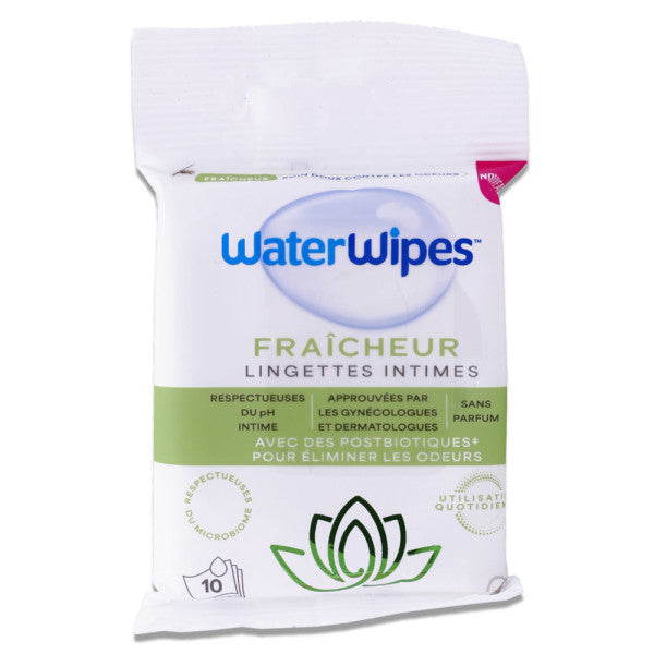 WaterWipes Lingettes Intimes Fraîcheur - 10 lingettes