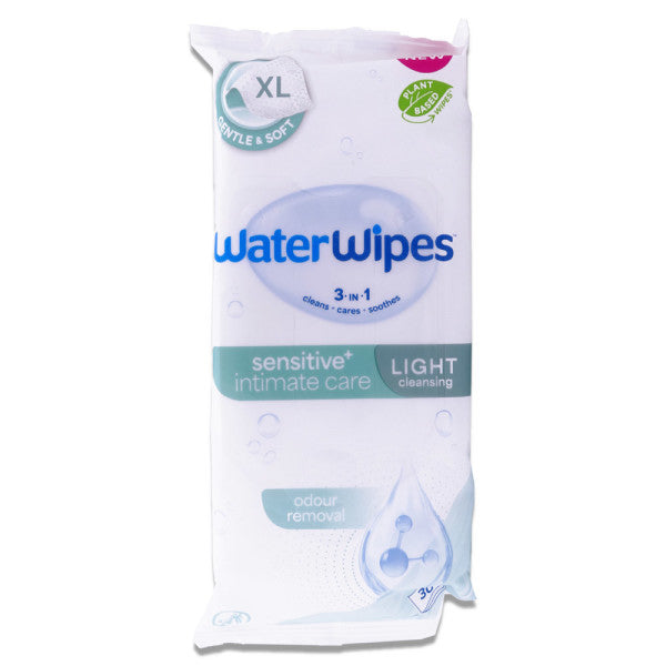 WaterWipes Lingettes XL Nettoyantes Intimes Light - 30 lingettes